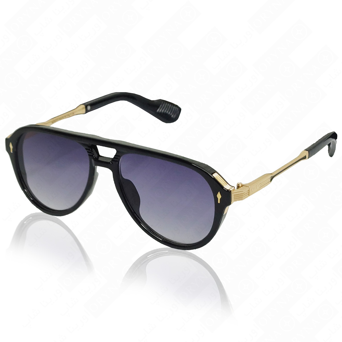 عینک موسکات moscot دو پل فریم خلبانی دسته فلزی آفتابی کیفیت مستر کد 3008