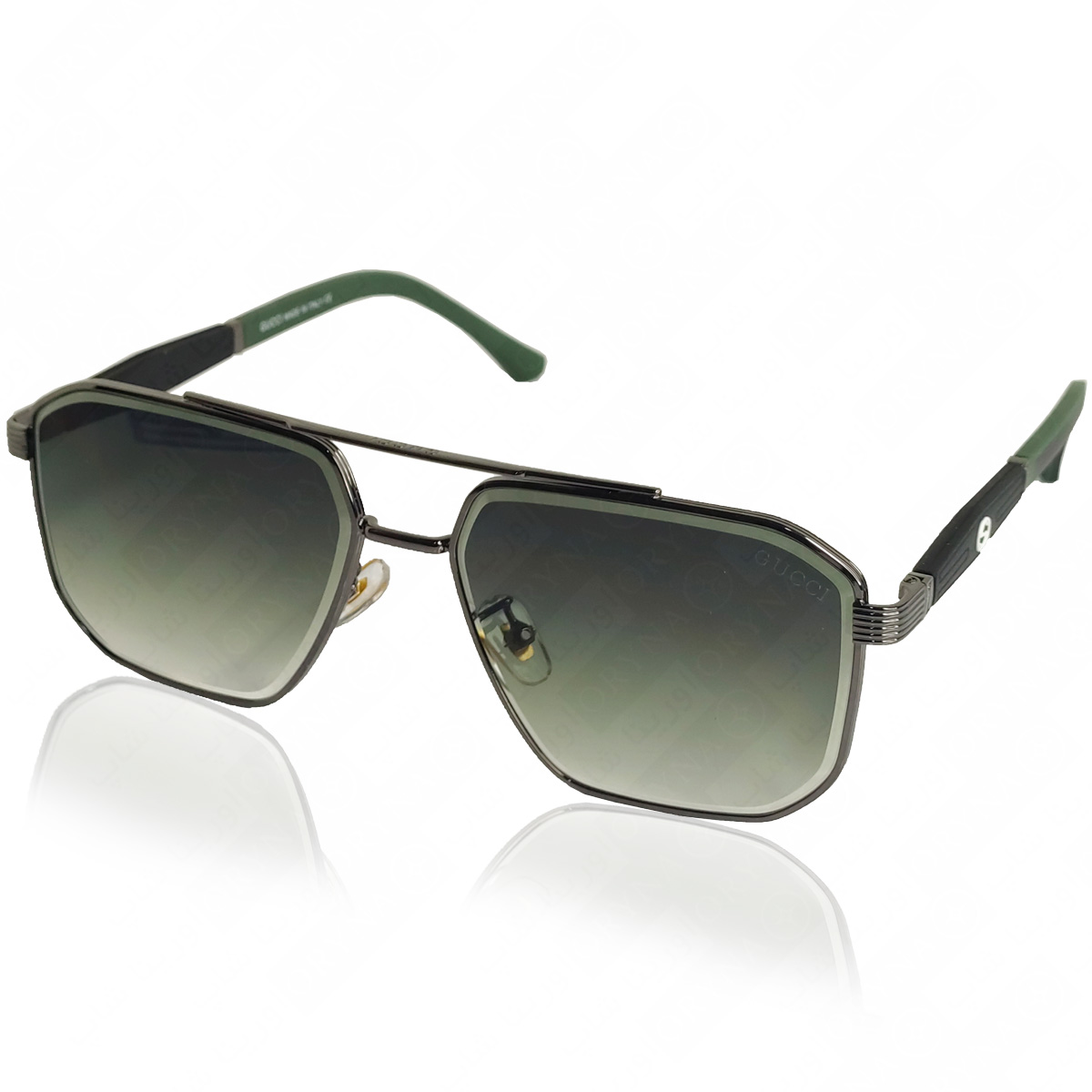 عینک آفتابی گوچی Gucci فریم فلزی دسته سیلیکونی کیفیت مستر Uv400 کد 1058 رنگبندی