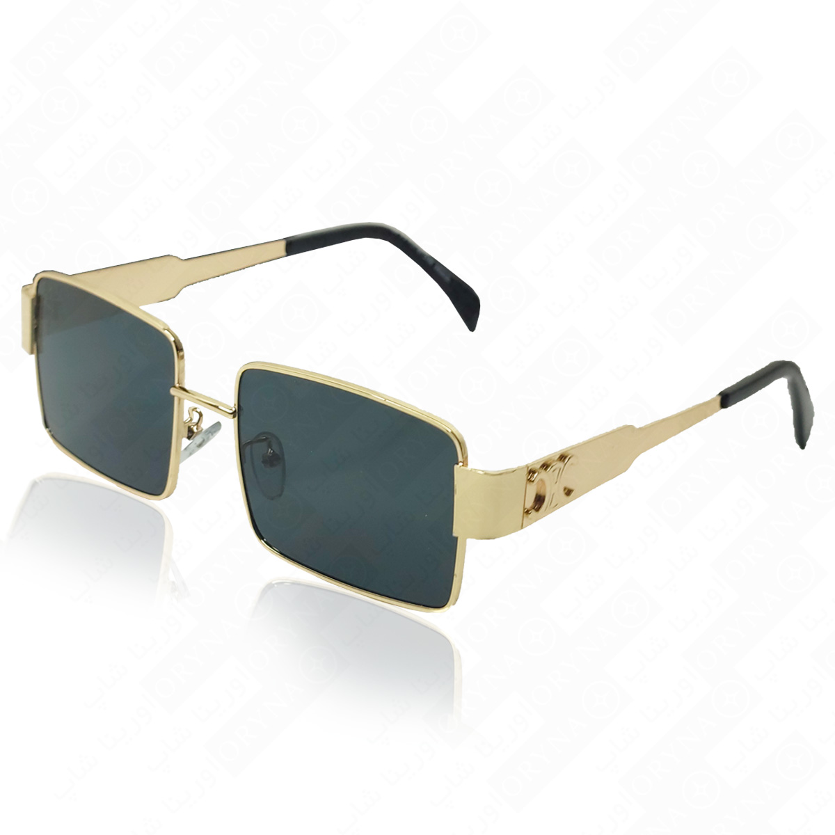 عینک آفتابی سلین celine فلزی فریم مستطیلی uv400 کد 3286