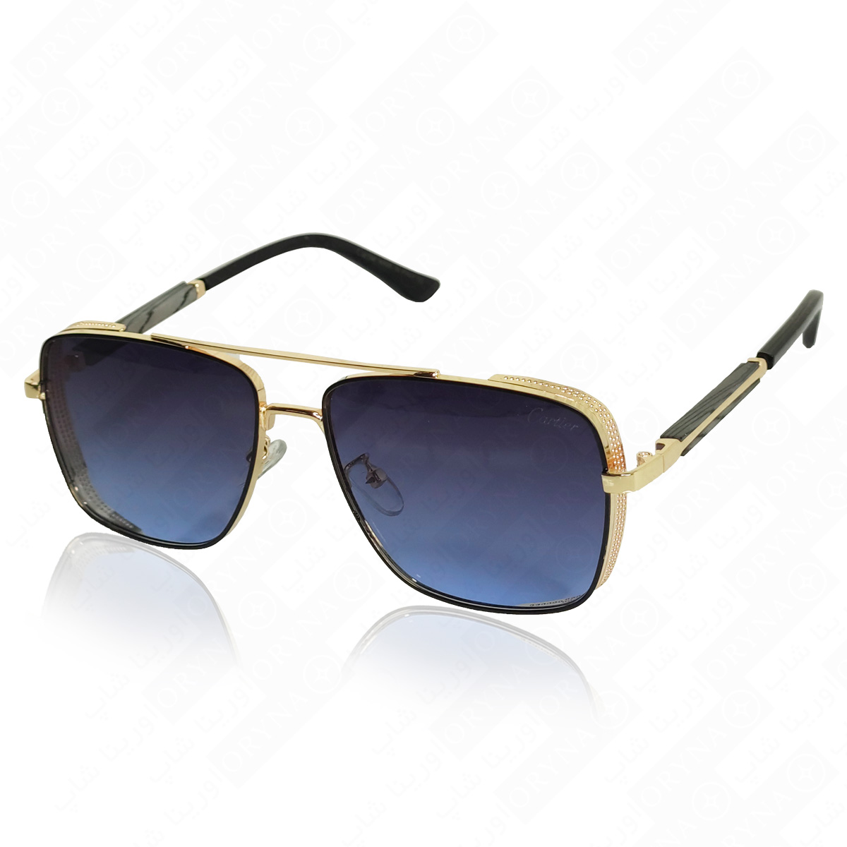 عینک کارتیر cartier لبه دار فریم فلزی کد 2498