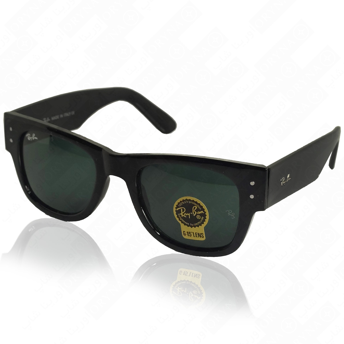 عینک آفتابی ریبن Rayban مدل مگا ویفرر شیشه سنگ کد 0840